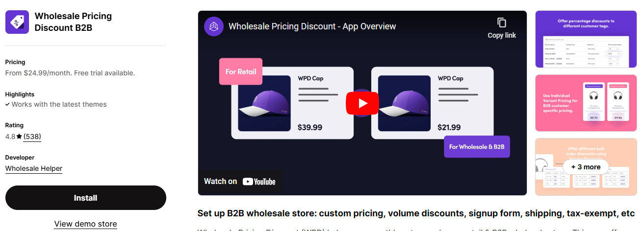 Wholesale Pricing Discount B2B